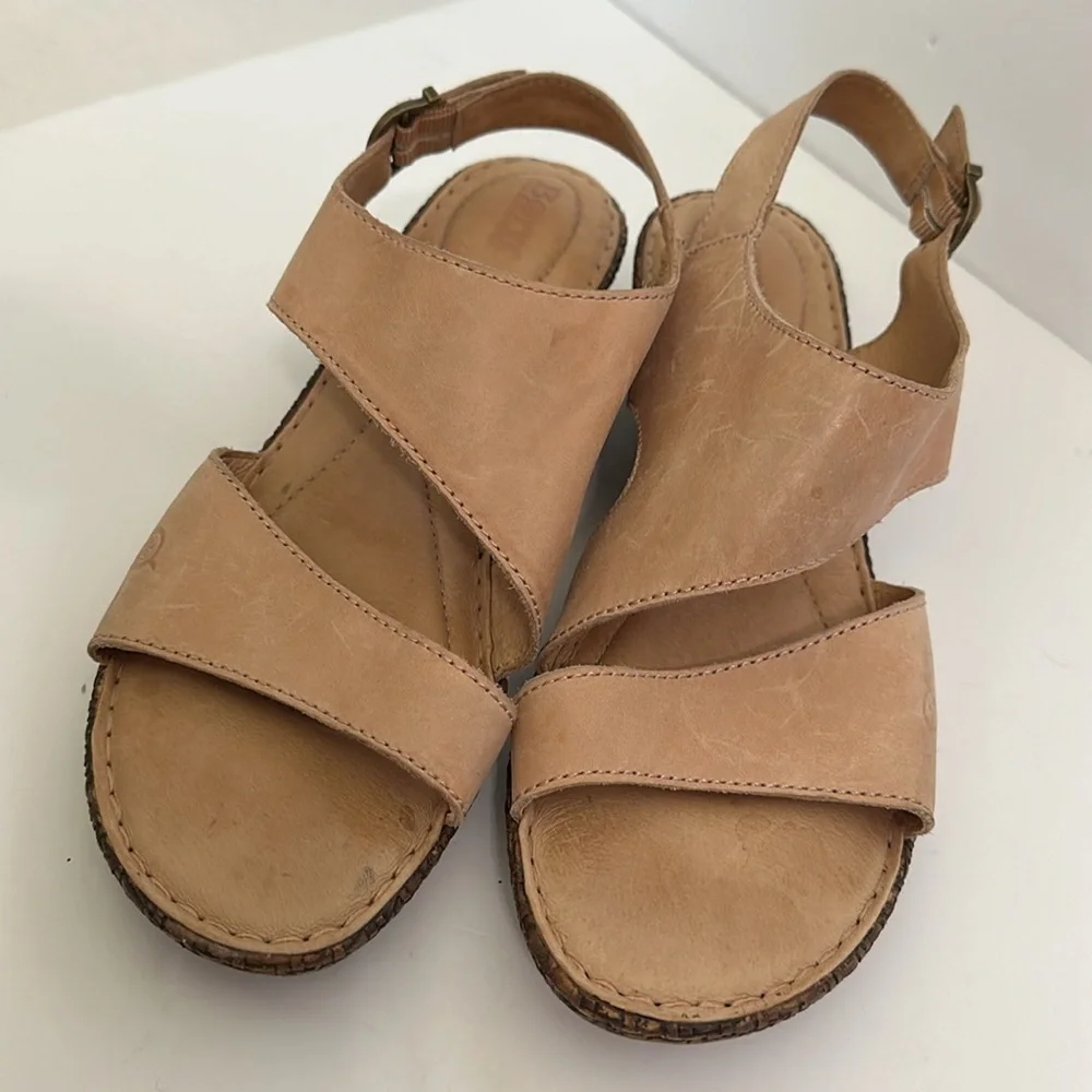 Born Leah strap neutral sandals 10